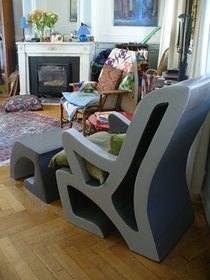 Fauteuil et repose pied