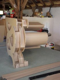 structure de la table Chantilly en carton