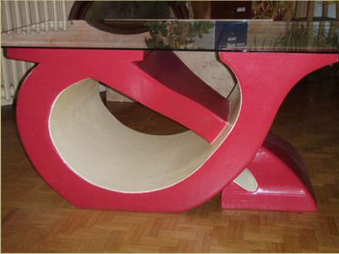  table en carton trois "D" Boucle