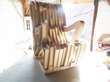 Fauteuil en carton structure et technique