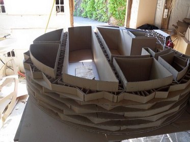 technique et structure du meuble Zen en carton